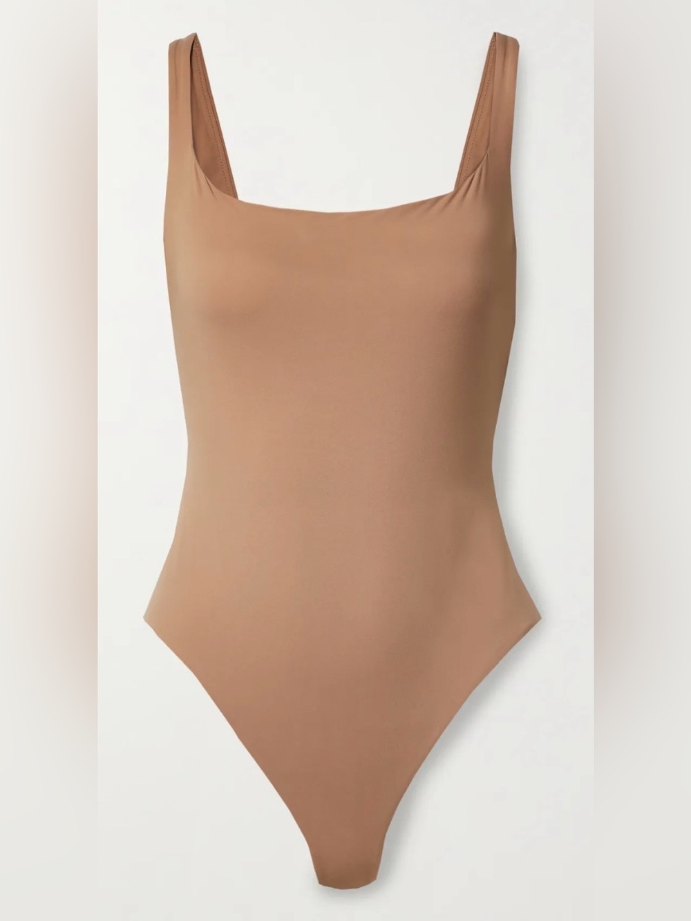 SKIMS FITS EVERYBODY SQUARE NECK Thong BODYSUIT in sienna size small